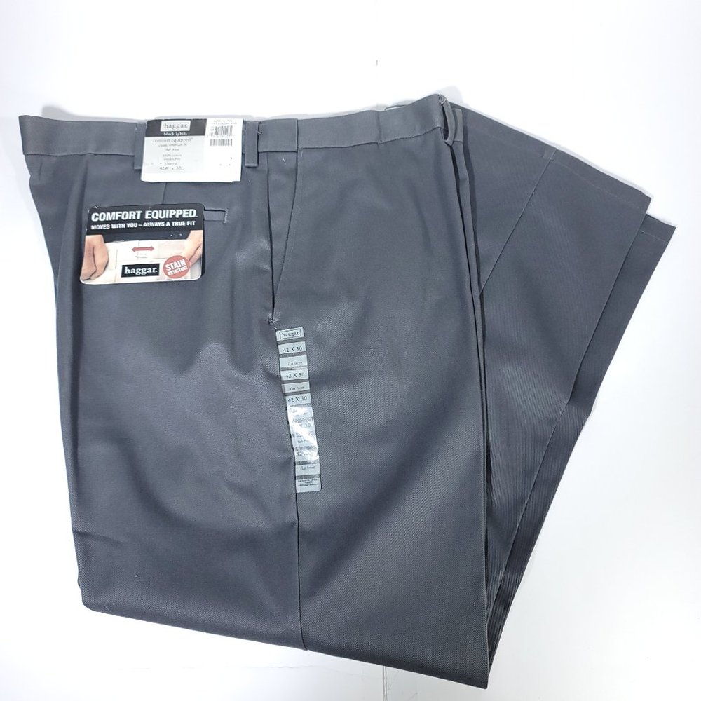 Haggar Black Label Khakis sz 42 X 30 NWT